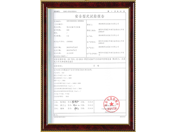 安全型式试验报告